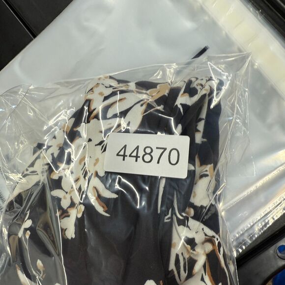 Isaac Mizrahi T-Shirt Women XL Black Floral Short Sleeve Round Neck Cotton - Picture 7 of 7